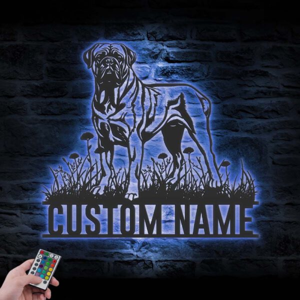 Custom-Bullmastiff-Metal-Wall-Art-LED-Light_4