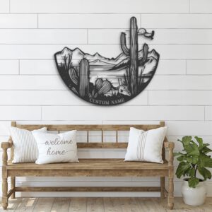 Custom-Cactus-Desert-Mountain-Metal-Wall-Art-LED-Light-10