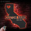 Custom-California-Map-Metal-Wall-Art-LED-Light-4