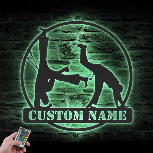 Custom-Capoeira-Metal-Wall-Art-with-LED-Light-6-1