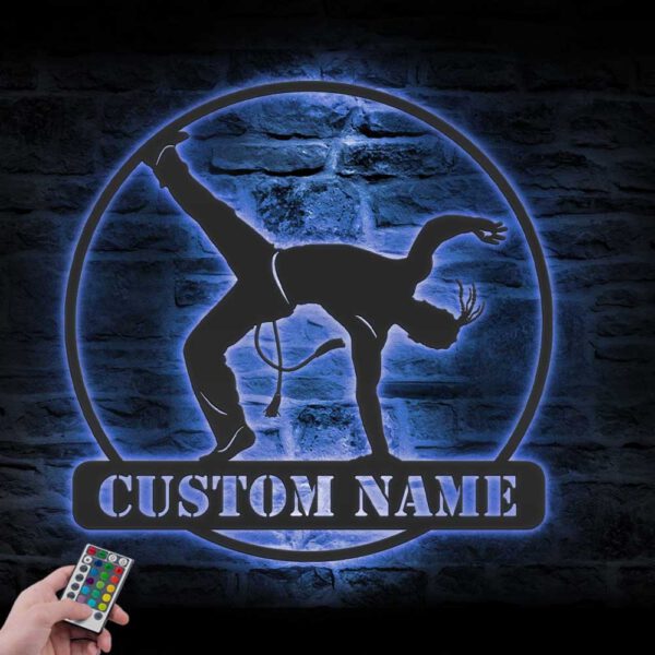 Custom-Capoeira-Metal-Wall-Art-with-LED-Light-6