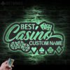 Custom-Casino-Playing-Cards-Chips-Gambling-Dice-Poker-Metal-Wall-Art-LED-Light-15