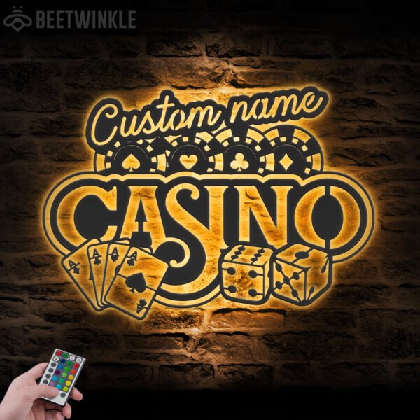 Custom-Casino-Playing-Cards-Chips-Gambling-Dice-Poker-Metal-Wall-Art-LED-Light-3-1