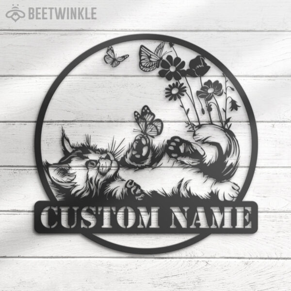 Custom-Cat-With-Butterfly-Metal-Wall-Art-LED-Light-3