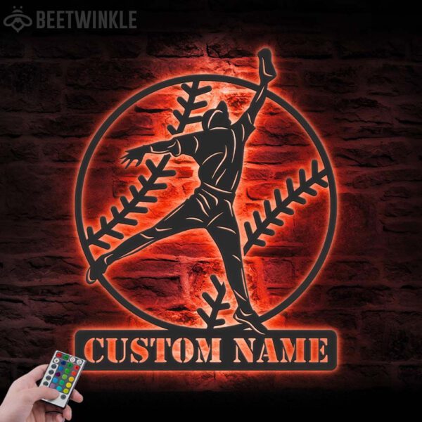 Custom-Catch-Baseball-Metal-Wall-Art-LED-Light