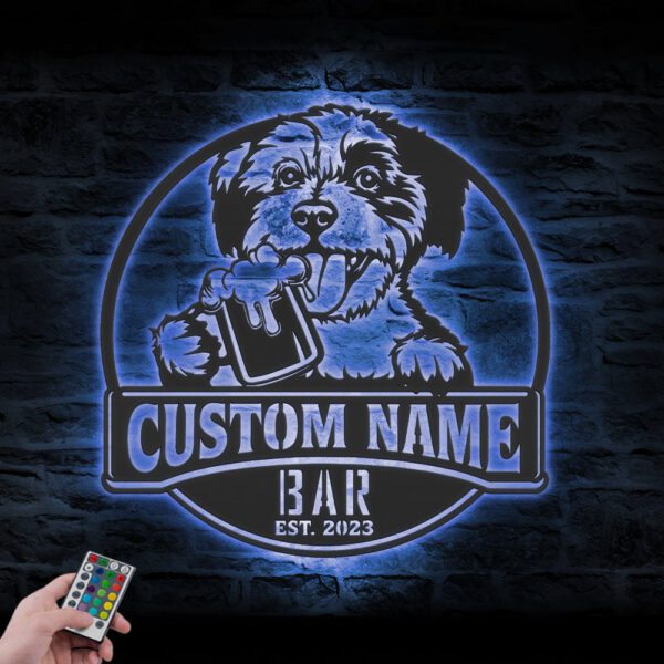 Custom-Cavachon-Thirsty-Beer-Pub-Metal-Wall-Art-LED-Light_1