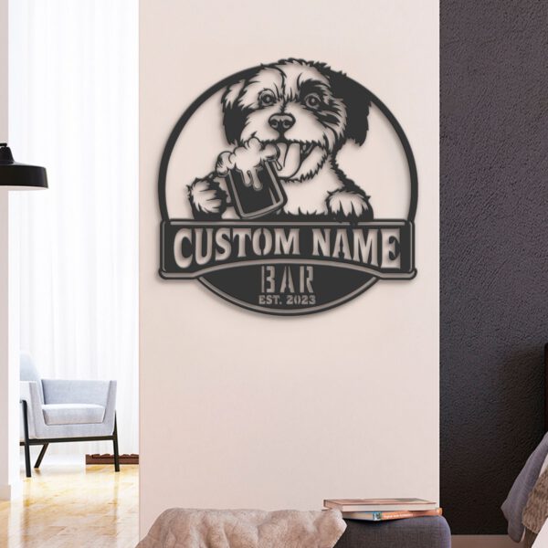 Custom-Cavachon-Thirsty-Beer-Pub-Metal-Wall-Art-LED-Light_5