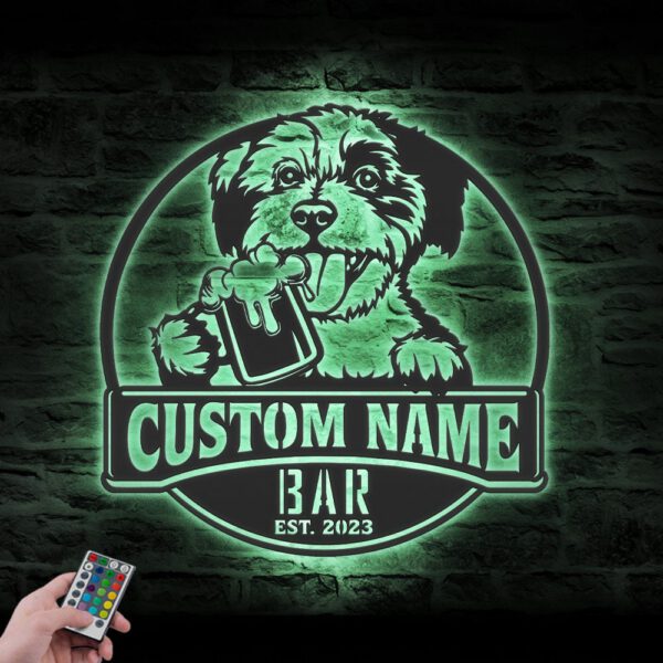 Custom-Cavachon-Thirsty-Beer-Pub-Metal-Wall-Art-LED-Light_7