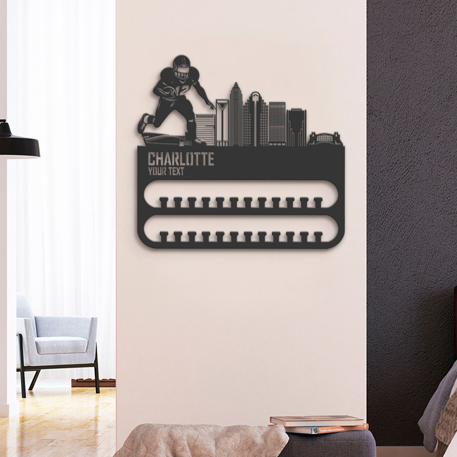 Custom-Charlotte-Skyline-American-Football-Medal-Hanger-With-Led-Light_1