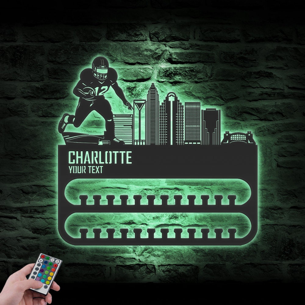 Custom-Charlotte-Skyline-American-Football-Medal-Hanger-With-Led-Light_2