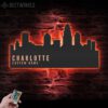 Custom-Charlotte-Skyline-Metal-Wall-Art-LED-Light-2