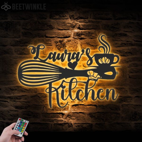 Custom-Chef-Logo-Metal-Wall-Art-LED-Light-5