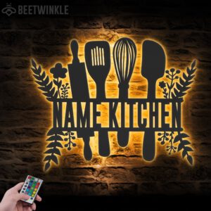 Custom-Chef-Tools-Metal-Wall-Art-LED-Light-2-1