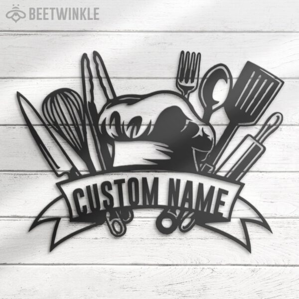 Custom-Chef-Tools-Metal-Wall-Art-LED-Light-8