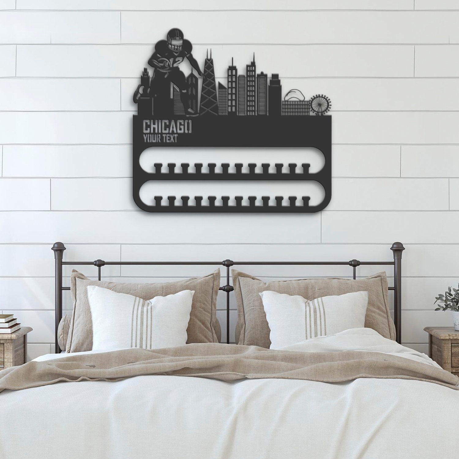 Custom-Chicago-Skyline-American-Football-Medal-Hanger-With-Led-Light_3