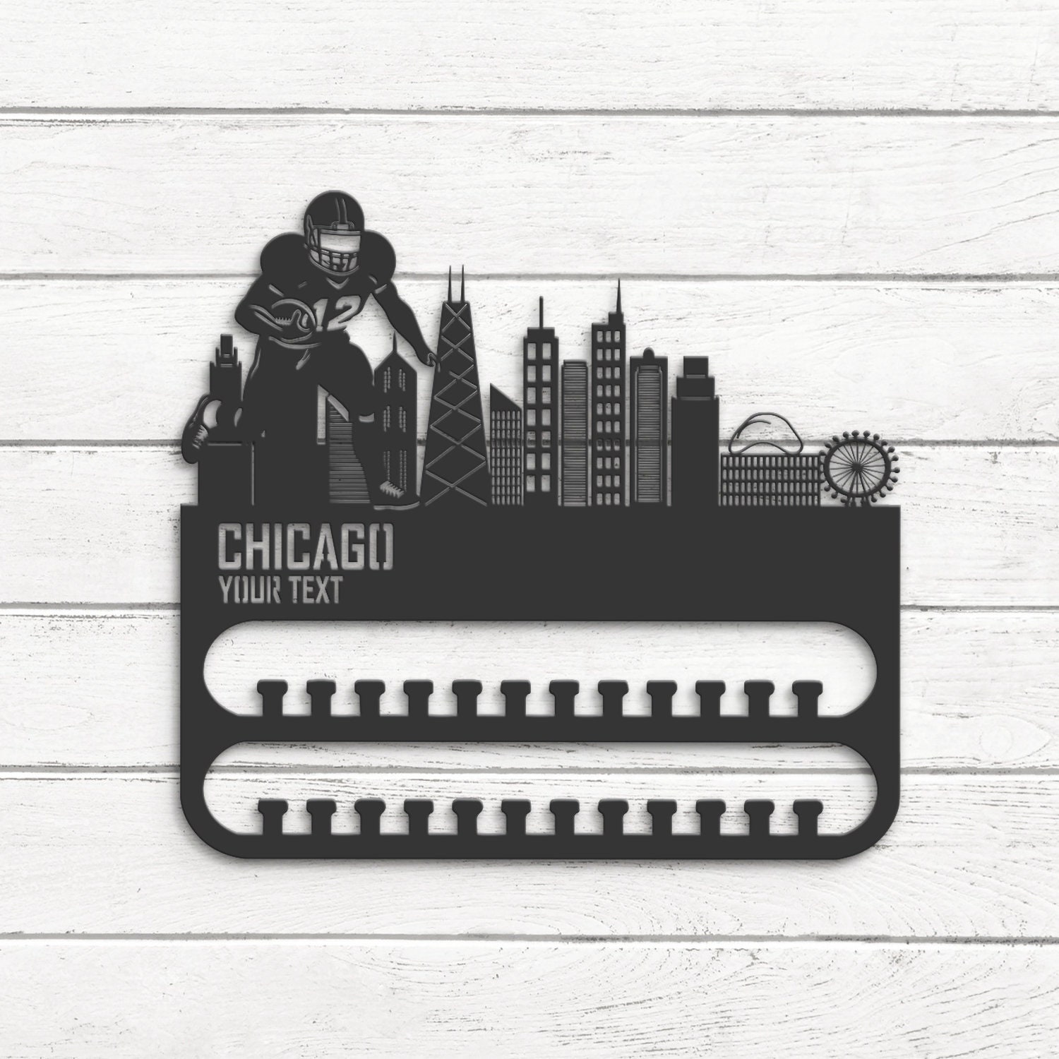 Custom-Chicago-Skyline-American-Football-Medal-Hanger-With-Led-Light_7