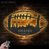 Custom-Chicago-Skyline-American-Football-Metal-Wall-Art-LED-Light-2