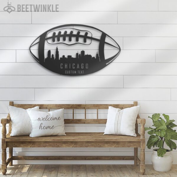 Custom-Chicago-Skyline-American-Football-Metal-Wall-Art-LED-Light-7