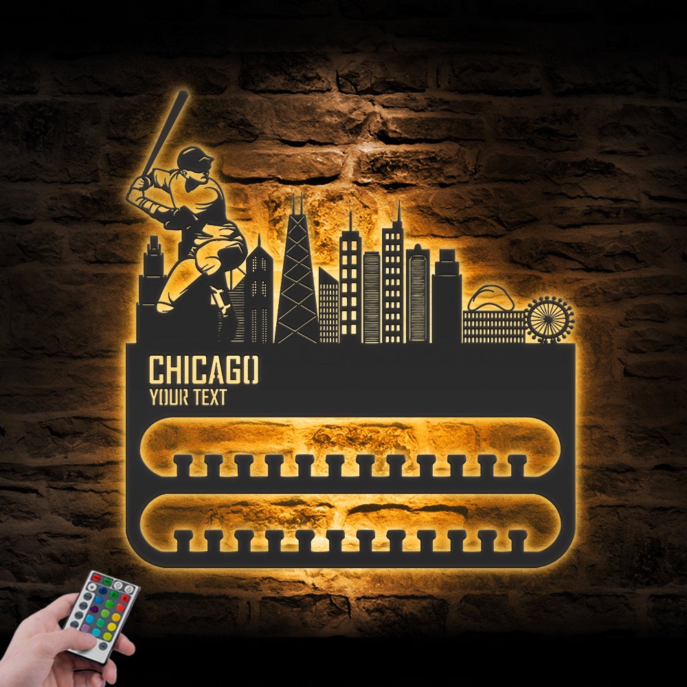 Custom-Chicago-Skyline-Baseball-Player-Medal-Hanger-With-Led-Light_2