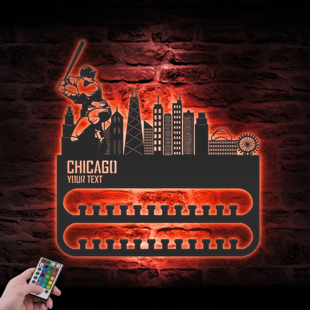 Custom-Chicago-Skyline-Baseball-Player-Medal-Hanger-With-Led-Light_3