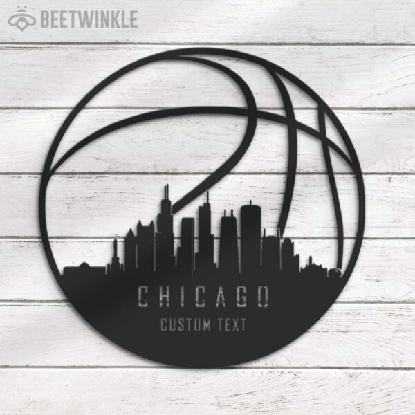 Custom-Chicago-Skyline-Basketball-Metal-Wall-Art-LED-Light-4