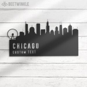 Custom-Chicago-Skyline-Metal-Wall-Art-LED-Light-2