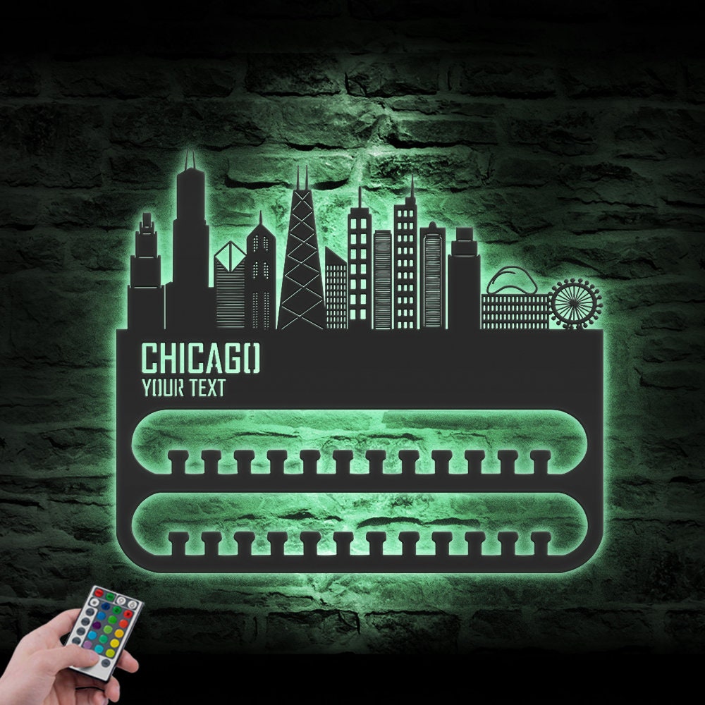 Custom-Chicago-Skyline-Sport-Medal-Hanger-With-Led-Light_1