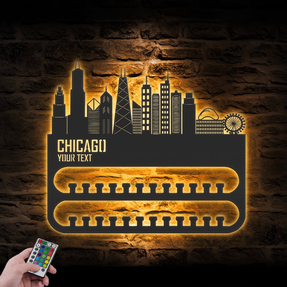 Custom-Chicago-Skyline-Sport-Medal-Hanger-With-Led-Light_2