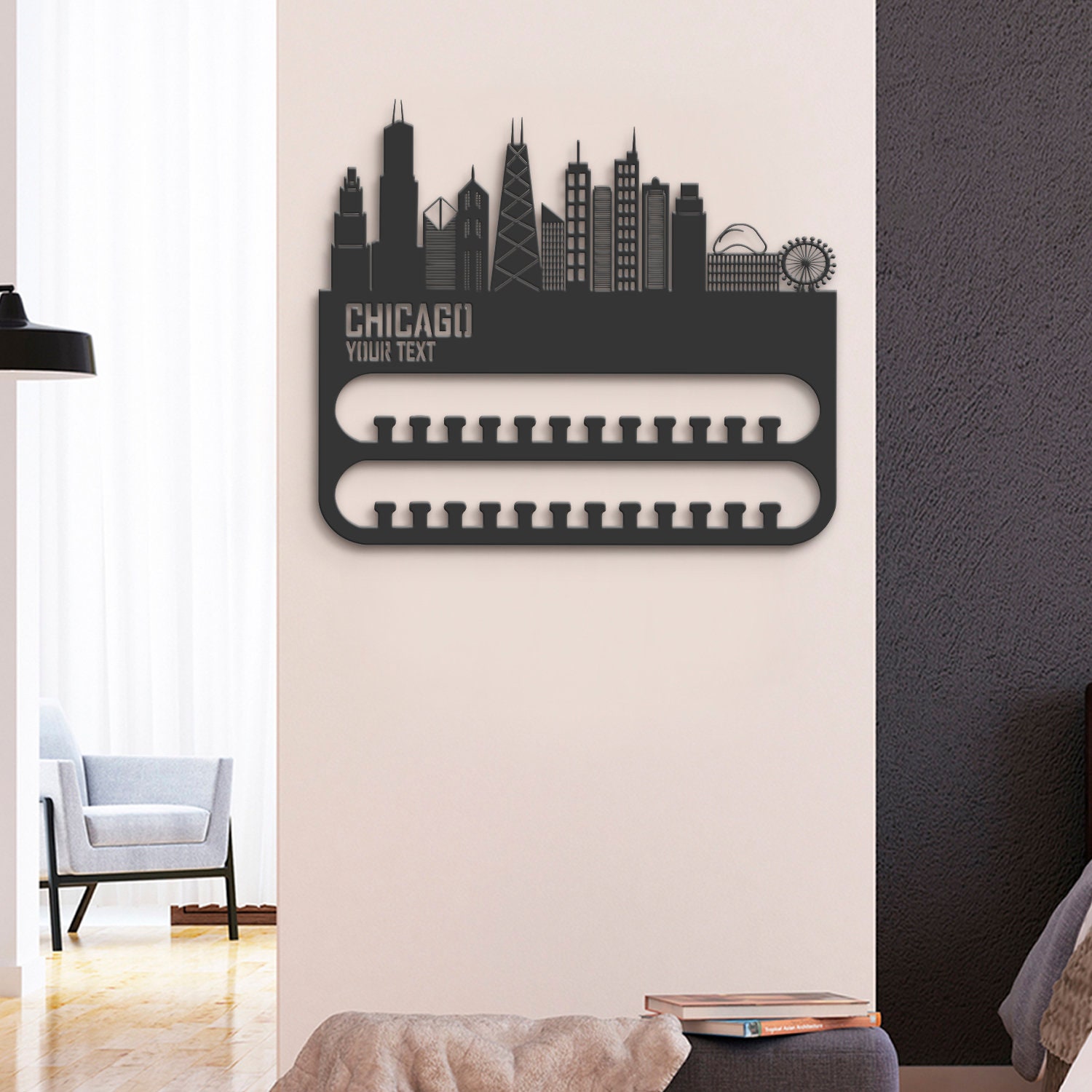 Custom-Chicago-Skyline-Sport-Medal-Hanger-With-Led-Light_6