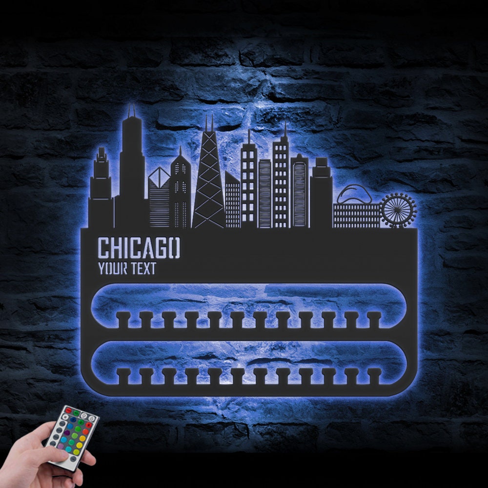 Custom-Chicago-Skyline-Sport-Medal-Hanger-With-Led-Light_7