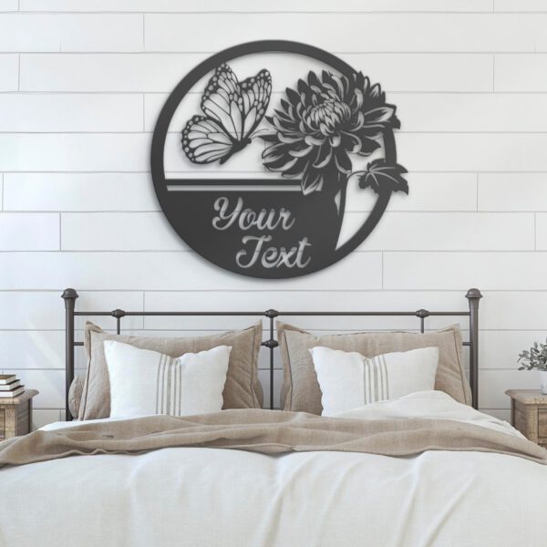 Custom-Chrysanthemum-Flower-Metal-Wall-Art-LED-Light-6