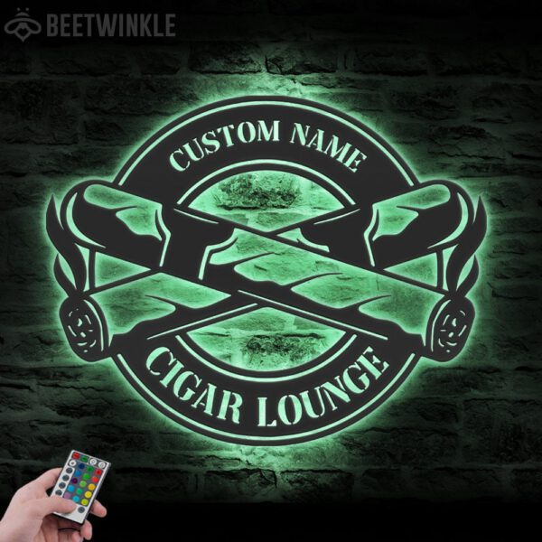 Custom-Cigar-Lounge-Metal-Wall-Art-LED-Light-6