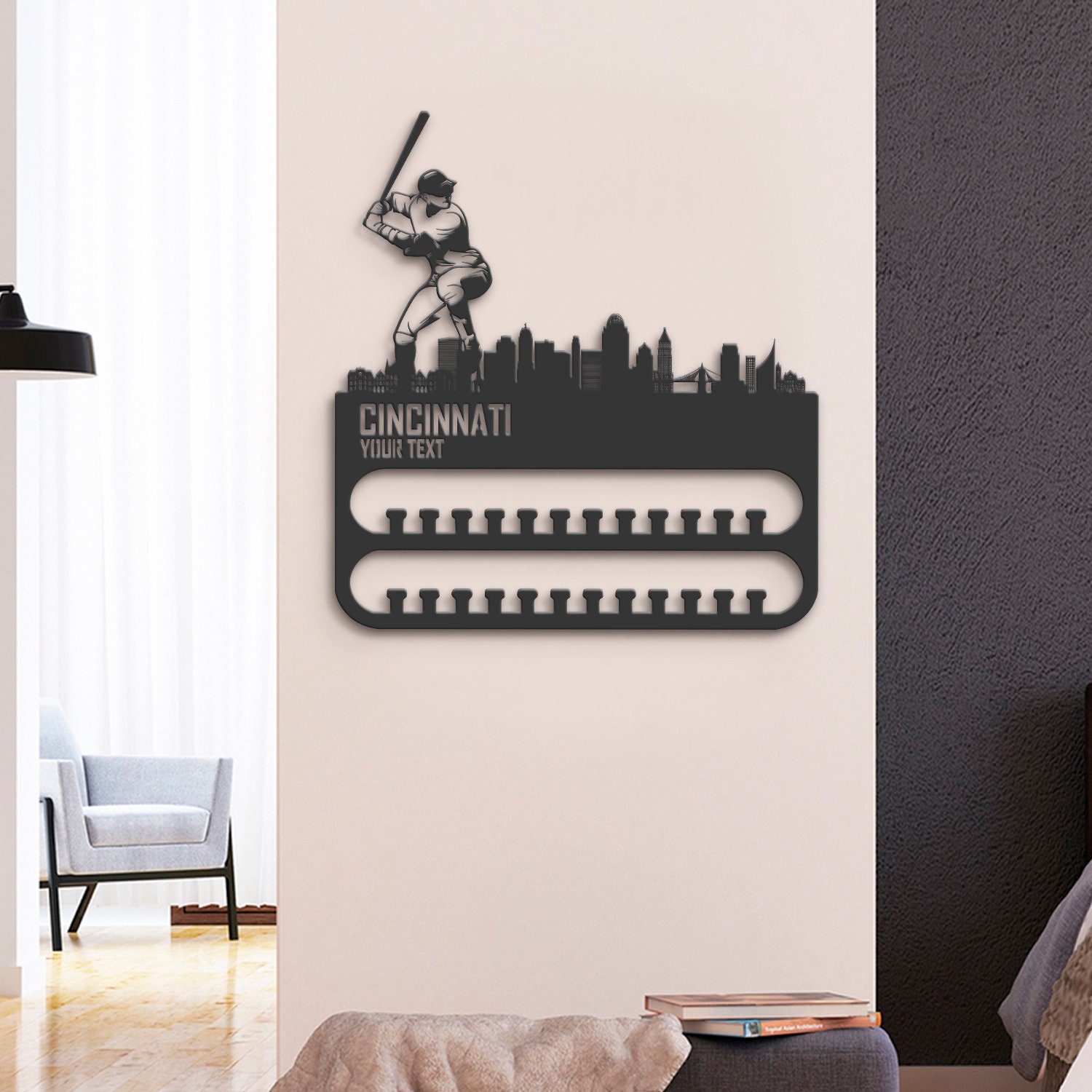 Custom-Cincinnati-Skyline-Baseball-Player-Medal-Hanger-With-Led-Light_1