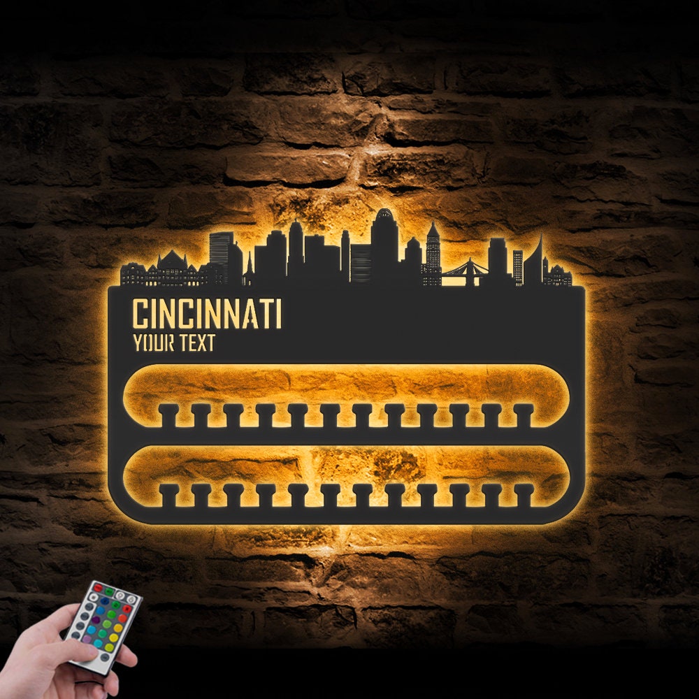 Custom-Cincinnati-Skyline-Sport-Medal-Hanger-With-Led-Light_7