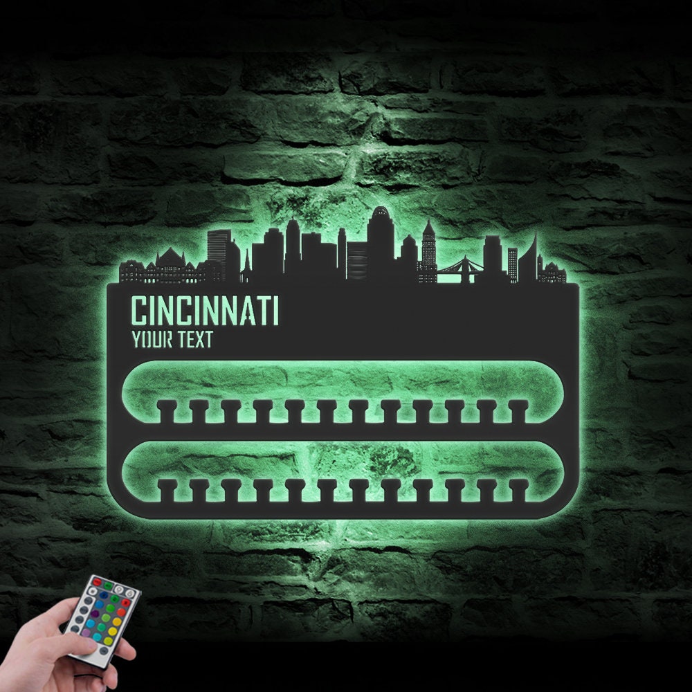 Custom-Cincinnati-Skyline-Sport-Medal-Hanger-With-Led-Light_8