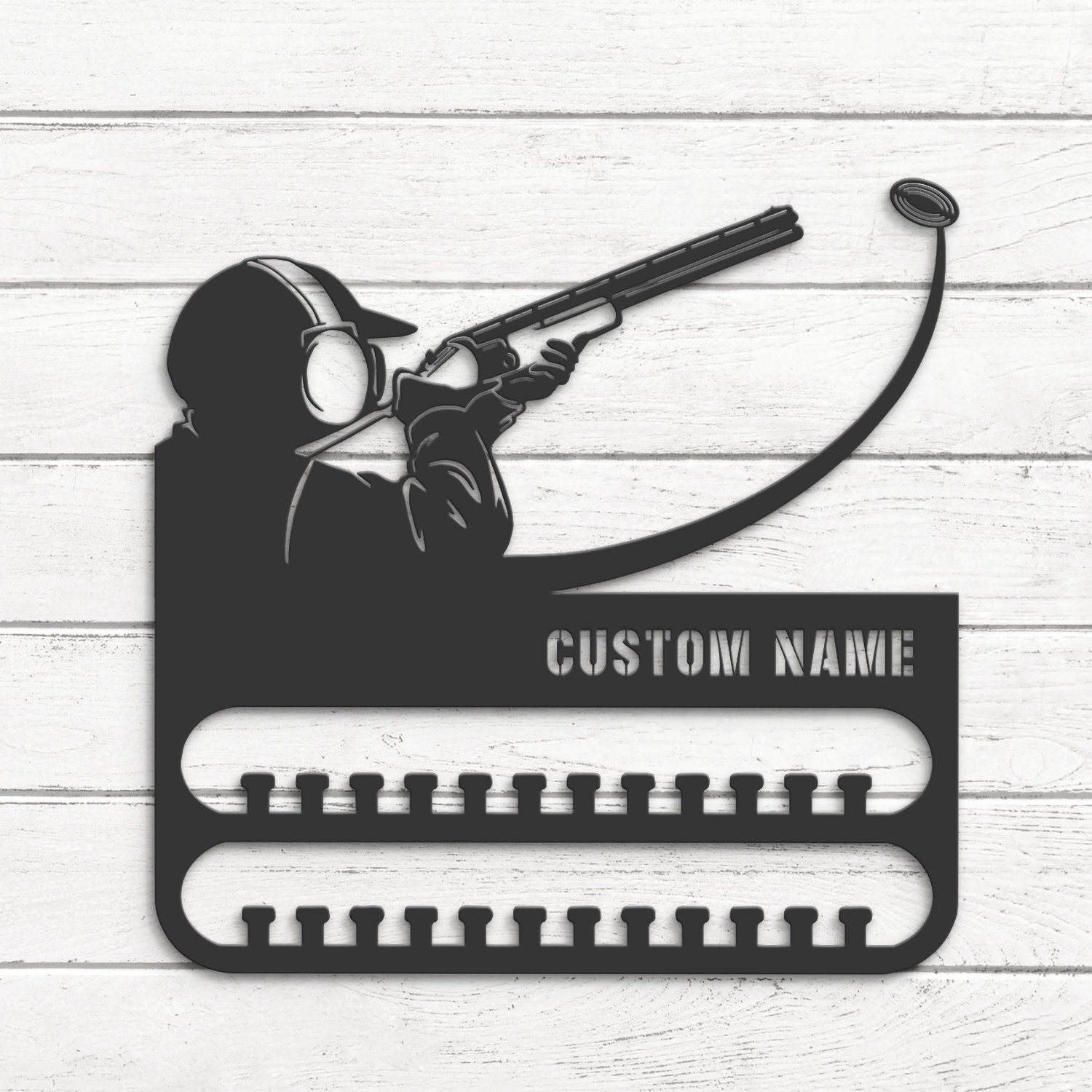 Custom-Clay-Pigeon-Shooting-Medal-Hanger-With-Led-Light_7