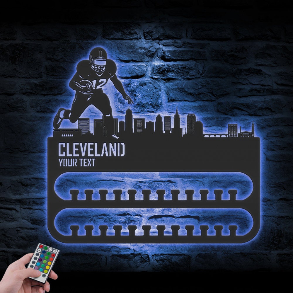 Custom-Cleveland-Skyline-American-Football-Medal-Hanger-With-Led-Light_8