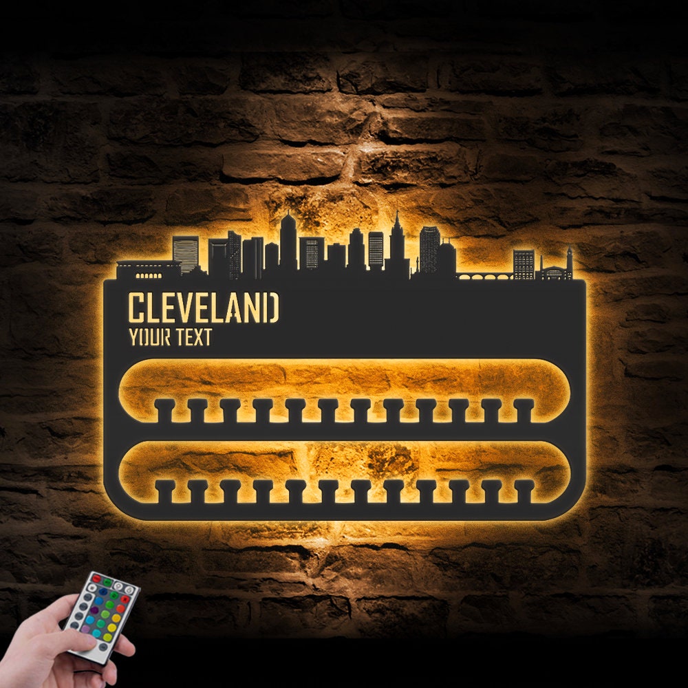 Custom-Cleveland-Skyline-Sport-Medal-Hanger-With-Led-Light_3