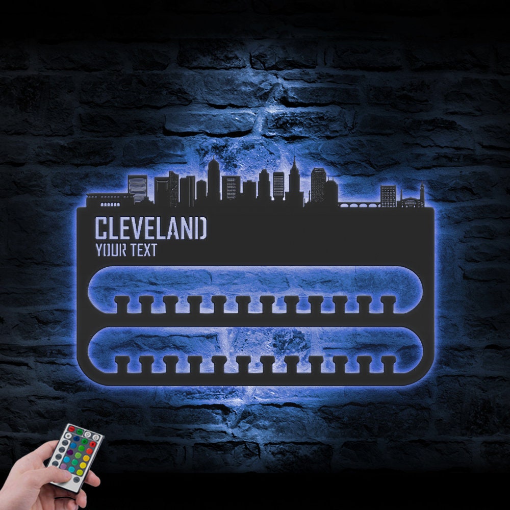 Custom-Cleveland-Skyline-Sport-Medal-Hanger-With-Led-Light_4