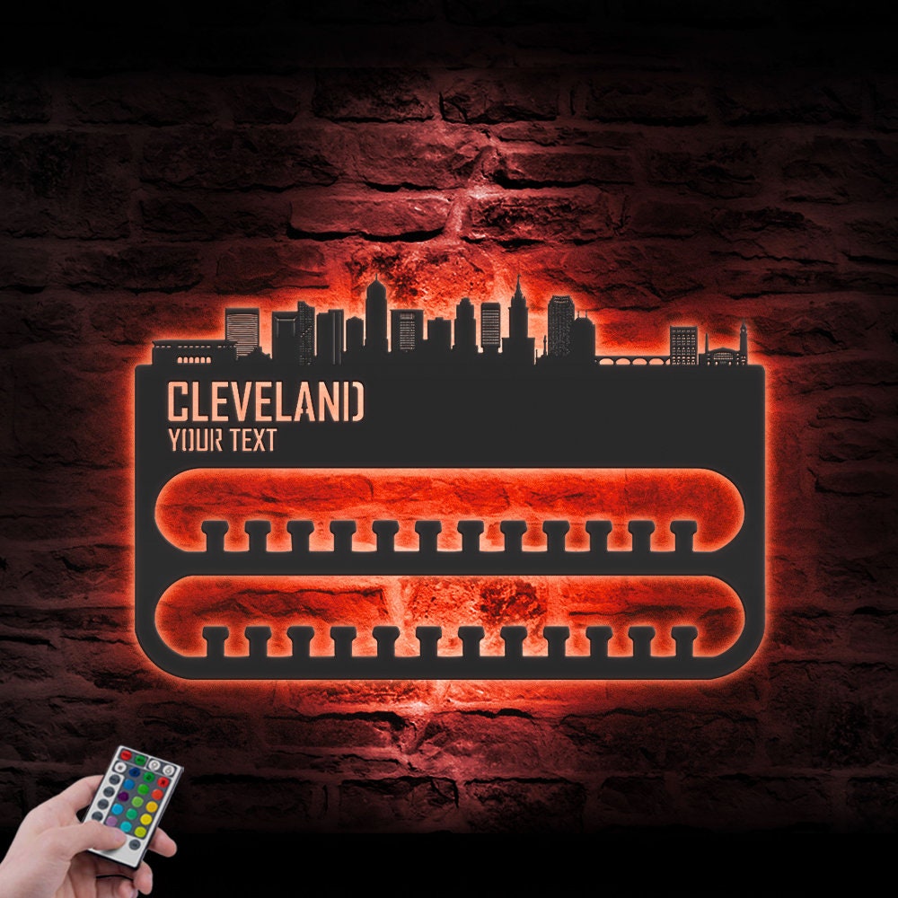 Custom-Cleveland-Skyline-Sport-Medal-Hanger-With-Led-Light_7