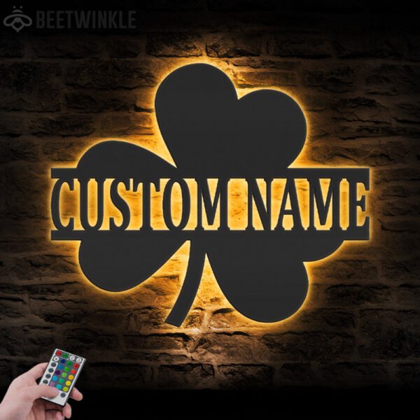 Custom-Clover-Metal-Wall-Art-LED-Light-12