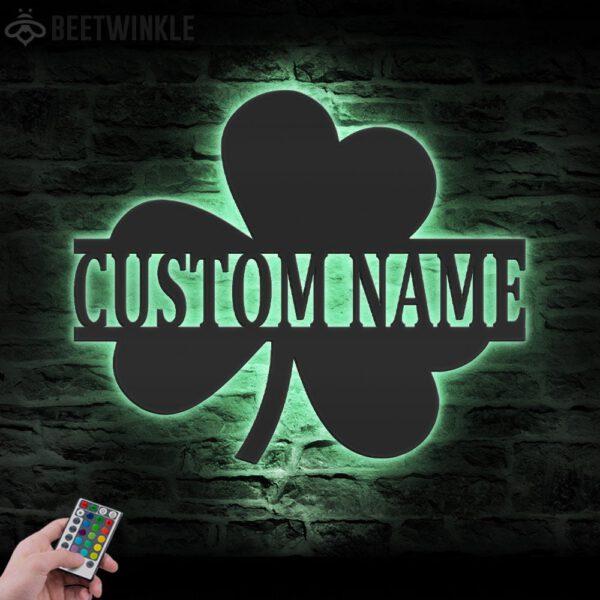 Custom-Clover-Metal-Wall-Art-LED-Light-17