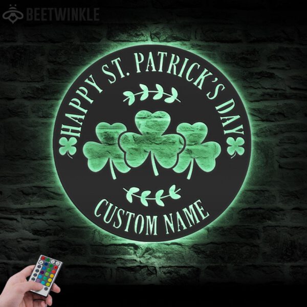 Custom-Clover-Metal-Wall-Art-LED-Light-2-1