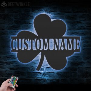 Custom-Clover-Metal-Wall-Art-LED-Light-2-2