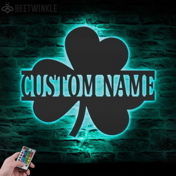 Custom-Clover-Metal-Wall-Art-LED-Light-3-2