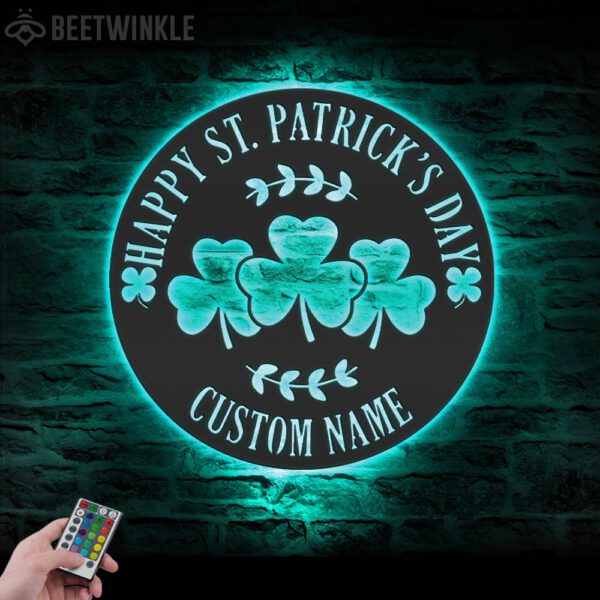 Custom-Clover-Metal-Wall-Art-LED-Light-4-1