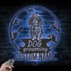 Custom-Cocker-Spainel-Dog-Grooming-Hair-Salon-Metal-Wall-Art-LED-Light