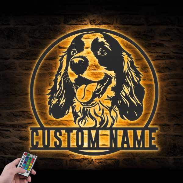 Custom-Cocker-Spaniel-Metal-Wall-Art-LED-Light_2