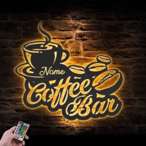 Custom-Coffee-Bar-Metal-Wall-Art-LED-Light-10