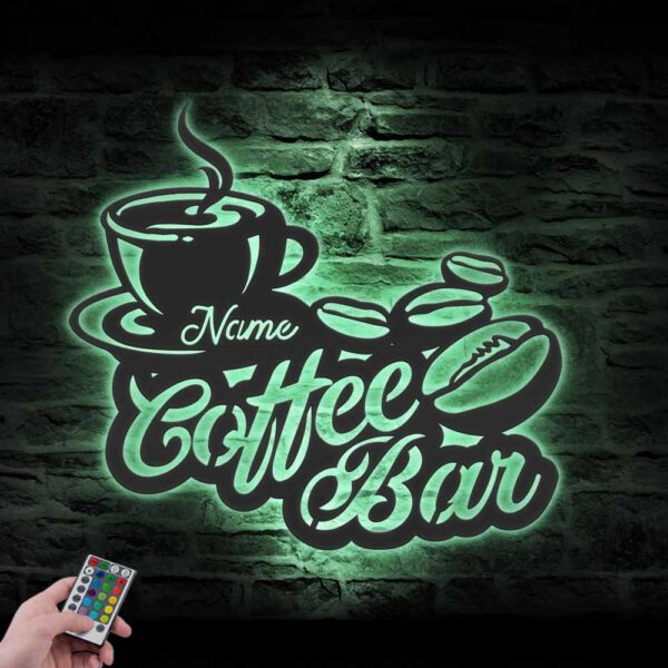 Custom-Coffee-Bar-Metal-Wall-Art-LED-Light-14